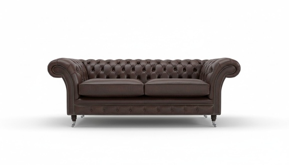Sofa Luxus Leder Textil Chesterfield Couch Sofas Polster 3 Sitzer Garnitur Neu