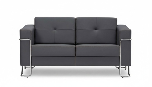 Sofa Luxus Sofa 2 Sitzer Couch Polster Büromöbel Textil Couchen Stoff Sofa