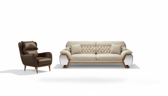 Sofa Set 3+3+1 Sitz Modern Sofagarnitur Wohnzimmer Luxus Garnitur Gruppe