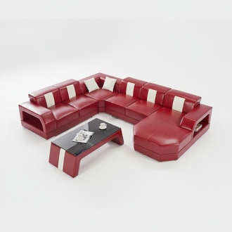 Sofa Sitz Eck Garnitur Polster Ecke Couch Design Couch Luxus Couchen Leder Neu