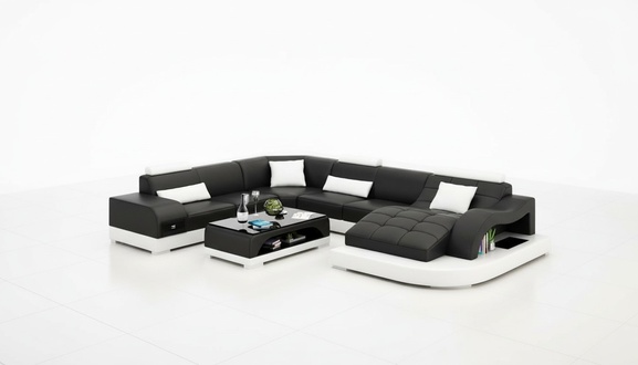 Sofa Wohnlandschaft U Form Ecksofa Couch Garnitur Polster Big xxl Sofas Couchen