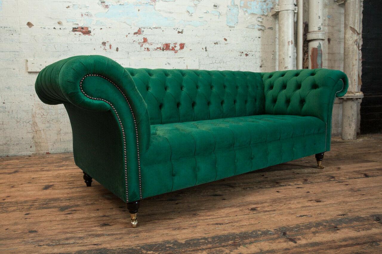Sofagarnitur 3+2+1,5 Sitzer Set Design Sofas Polster Couchen Samt Chesterfield