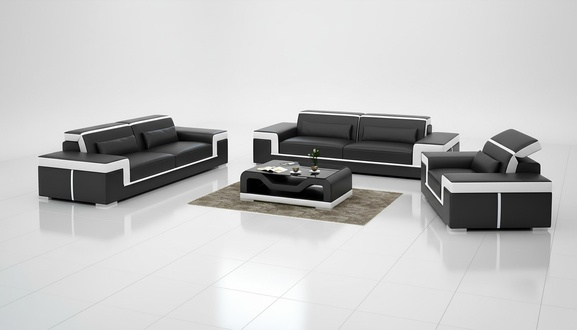 Sofagarnitur 31 Sitzer Set Design Sofa Polster Couchen Leder Couch Modern Neu