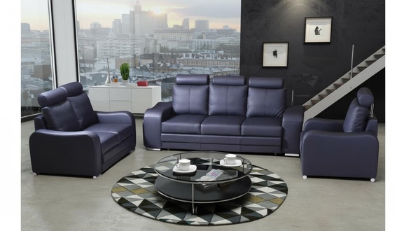 Sofagarnitur 3+1 Sitzer Set Design Sofas Polster Couchen Leder Relax