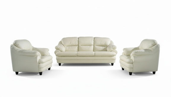 Sofagarnitur 3+1 Sitzer Set Design Sofas Polster Deko Couchen Leder Relax