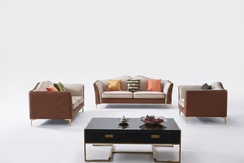Sofagarnitur 3+2+1 Sitzer Klassischer Wohnlandschaft Sofas Deko Couchen