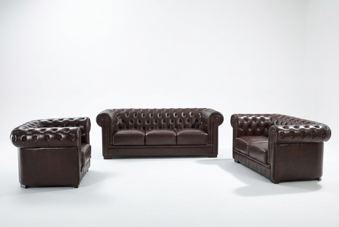 Sofagarnitur 321 Sitzer Set Sofa Polster Couch Leder Relax Wohnzimmerset