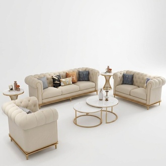 Sofagarnitur 321 Sitzer Set Design Sofa Polster Couchen Couch Modern Luxus Neu
