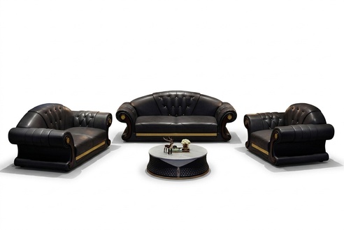 Sofagarnitur 3+2+1 Sitzer Wohnlandschaft Polster Sofa Couch Garnitur Sofas Leder