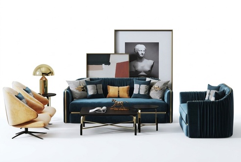 Sofagarnitur 3+2 Sitzer Set Design Sofa Polster Deko Couchen Couch Modern