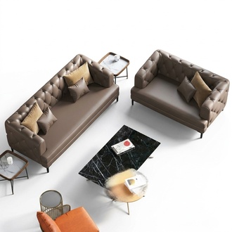 Sofagarnitur 3+2 Sitzer Set Design Sofas Deko Polster Couchen Leder Relax