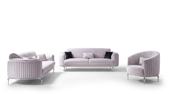 Sofagarnitur 331 Sitzer Couch Polster Lehn Sofa Garnitur Textil Stoff