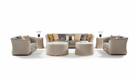 Sofagarnitur 421Sitzer Ledersofa Couch Wohnlandschaft Garnitur Design