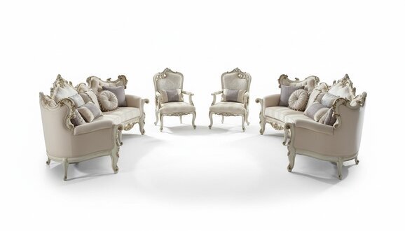 Sofagarnitur 4tlg. Sofa Set Design Couchen Polster Couch Barock Rokoko