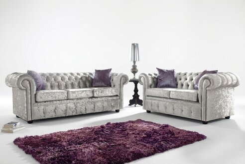 Sofagarnitur Chesterfield 3+2 Sitzers Klassische Barock Rokoko Sofa