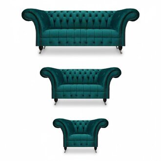 Sofagarnitur Couch Polster Chesterfield Design Sofa Set 3tlg Modern Komplett