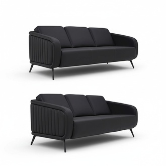 Sofagarnitur Couch Polster Modern 3+3 Sitzer Set Design Sofas Polster Leder
