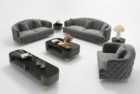 Luxus Sofagarnitur Couch Polster Set Sitz Sofa Garnituren 321 Sitz 3tlg.