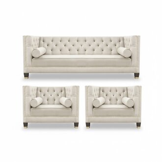 Sofagarnitur Couch Samt Polster couchen 3tlg. set garnituren wohnzimmer