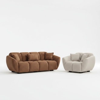 Sofagarnitur Couch Set Polster Möbel Einrichtung 3+2 Sitz Couchen Stoffsofa