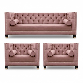 Sofagarnitur Luxus Set 311 Sessel Italienische Möbel Sitzer Couch Garnitur Neu