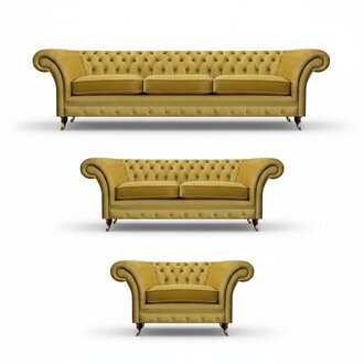 Sofagarnitur Luxus Set 3tlg Polstermöbel Einrichtung Chesterfield Couchen 3+2+1