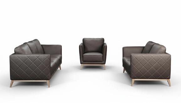 Sofagarnitur Set 3+1 Sitzer Leder Couchen Sofa Polster Garnitur Sofas