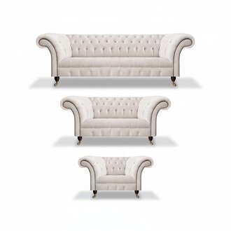 Sofagarnitur Sofas Set 3tlg Polstermöbel Wohnzimmer Einrichtung Chesterfield