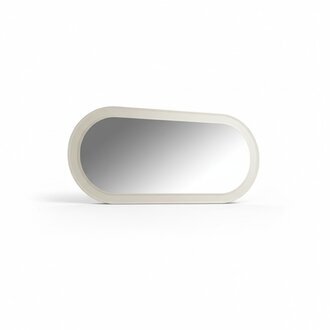 Spiegel Holzrahmen Großer Wandspiegel Klassischer Design Oval Holz