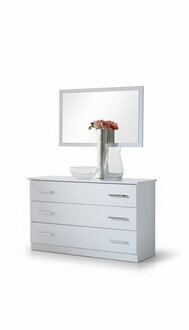 Spiegel + Kommode Schrank Kommoden Anrichte Schlafzimmer Set Deko Holz