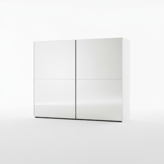 Spiegelschrank Kleiderschrank Schwebetüren Schränke Holz Design Modern Schrank