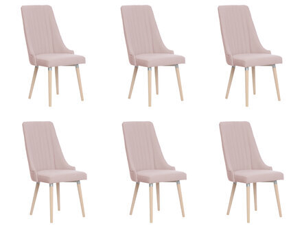 6x Stühle Stuhl Polster Modernes Set Design Lehn Garnitur Sessel Komplett