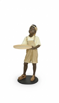 Ständer Ablage Karten Getränke Figur Figuren Statue Junge Gastronomie