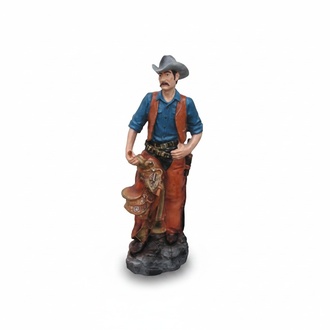 Statue Skulptur Holzfäller Cowboy Figur Statuen Skulpturen Hand bemalte