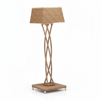 Stehlampe stilvoll Rattan Beige Modern Luxuslampen Stehlampenständer Lampe