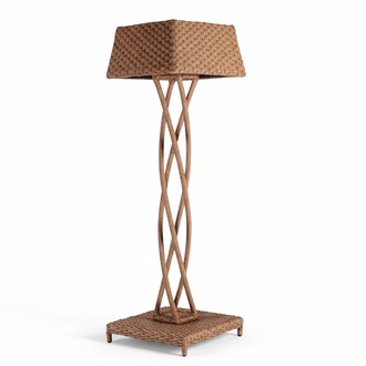 Stehlampe stilvoll Rattan Beige Modern Luxuslampen Stehlampenständer Lampe