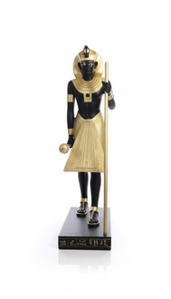 Stehleuchte Skulptur Figur Lampen Leuchte Ägypten Gold Schwarz Statue Figuren