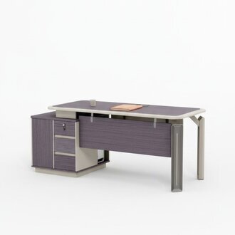 Stilvolle Büro Schreibtisch Holzmöbel Arbeitsumgebung Schubladen