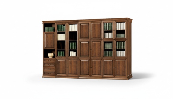 Stilvoller Brauner Büroschrank Deluxe Massivholz Schränke Arbeitszimmer