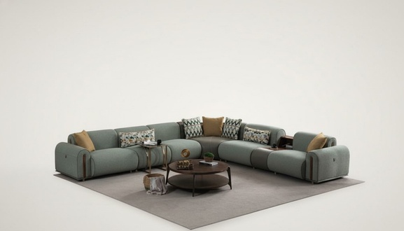 Stilvolles Ecksofa Designer Wohnzimmer Couch L-Form Edle Polstercouch