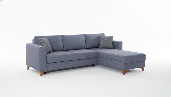 Stilvolles Graues Polstersofa Designer Ecksofa Wohnzimmer Sitzcouch Neu