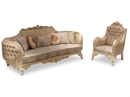 Stilvolles Luxuriösen 3-Sitzer Sofa Wohnzimmer Sessel Edlem Möbel