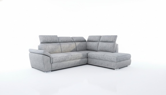 Stoff Ecksofa L-Form Sofa Couch Design Polster Modern Textil Bettfunktion neu