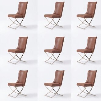 Stuhl 6 Ess Zimmer Club Sessel Holz Lounge Design Möbel Polsterstuhl