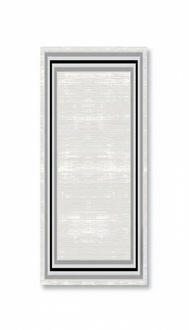 Teppich Bodenteppich Kurzflor Bordüre Ornament Grau Schwarz Flur Foyer Teppiche