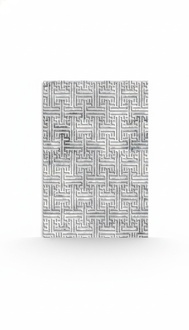 Teppich Bodenteppich Kurzflor Geometrisches Muster Flur Foyer Grau Teppiche