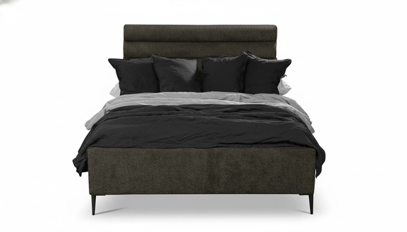 Textil Bett Grau Design Luxus Doppel Schlafzimmer Betten Doppelbett
