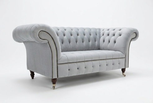 Textil Sofa Stoff Couch Chesterfield big sofas xxl couchen Sitz Polster 185cm