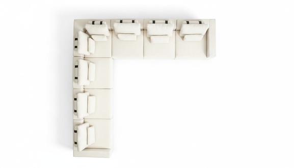 Textil Sofas L-Form Luxus Möbel Wohnzimmer Ecksofa Stil Moderne Möbel