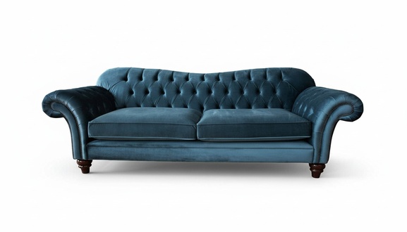 Turkis Sofa Luxus Textil Chesterfield Couch Sofas Blau Polster Sitzer Design